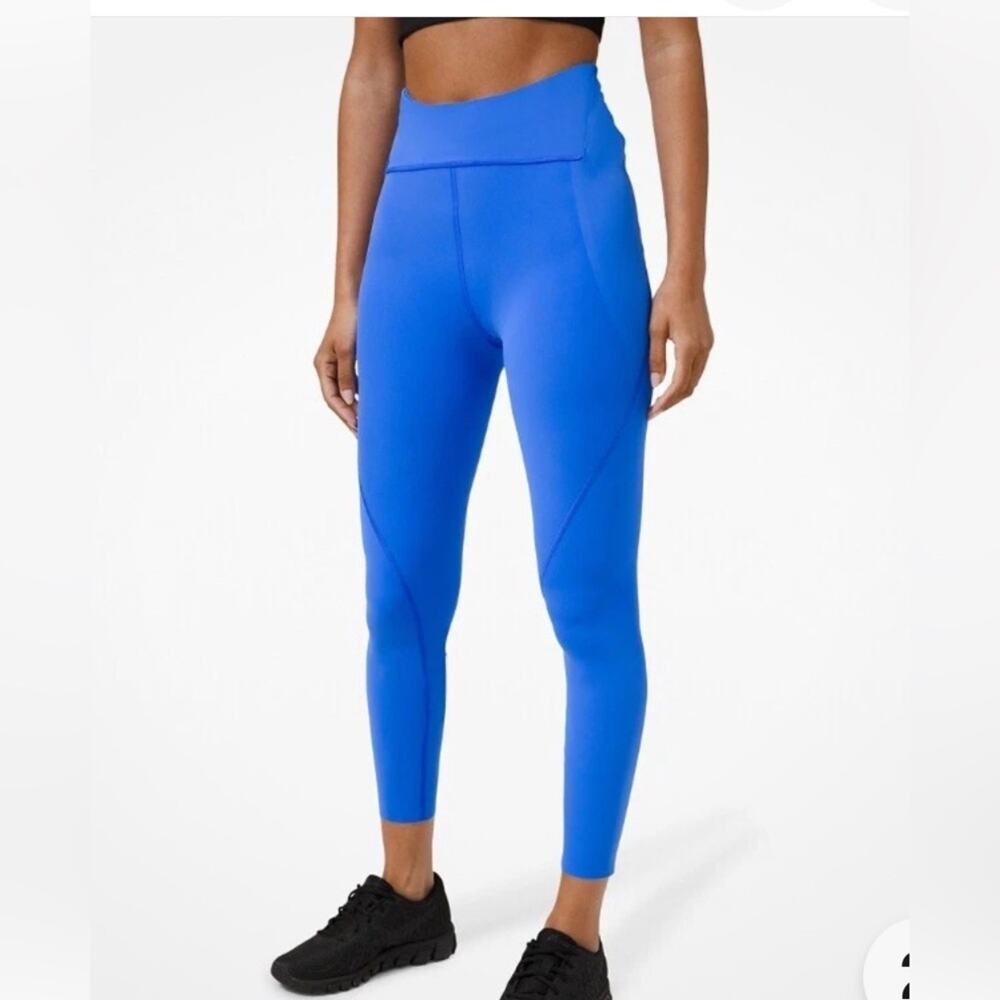 Lululemon NWT Free To Speed HR Tight 25” Size 8 Wild Blue Bell Run Fast $138